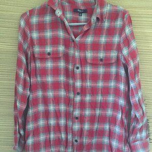 Madewell Ex-Boyfriend Flannel Red Fairfax Plaid